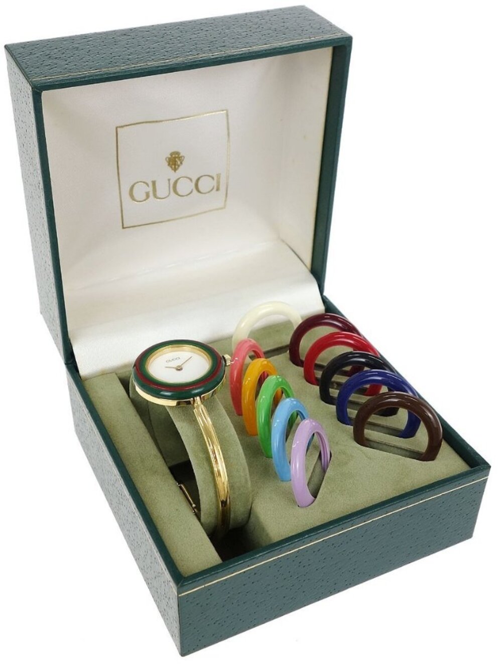 Gucci 11/12.2 Change Bezel Chameleon Quartz Watch SS 196563 - Picture 11 of 15